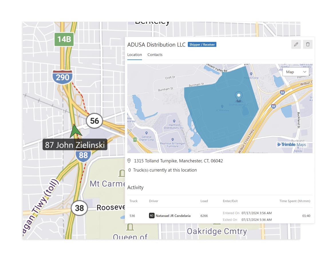 GPS tracking and geofencing.